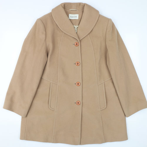 Eastex Women's Beige Wool Cashmere Overcoat Size 12
