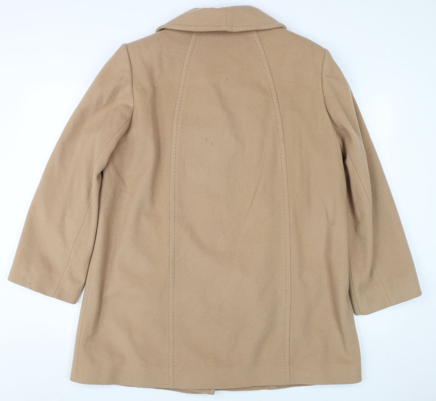 Eastex Women's Beige Wool Cashmere Overcoat Size 12