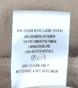 Eastex Women's Beige Wool Cashmere Overcoat Size 12