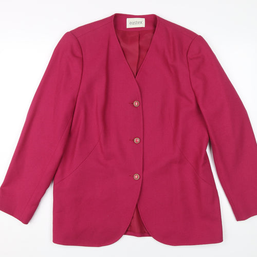 Eastex Women's Pink Wool Blazer Size 14 Business