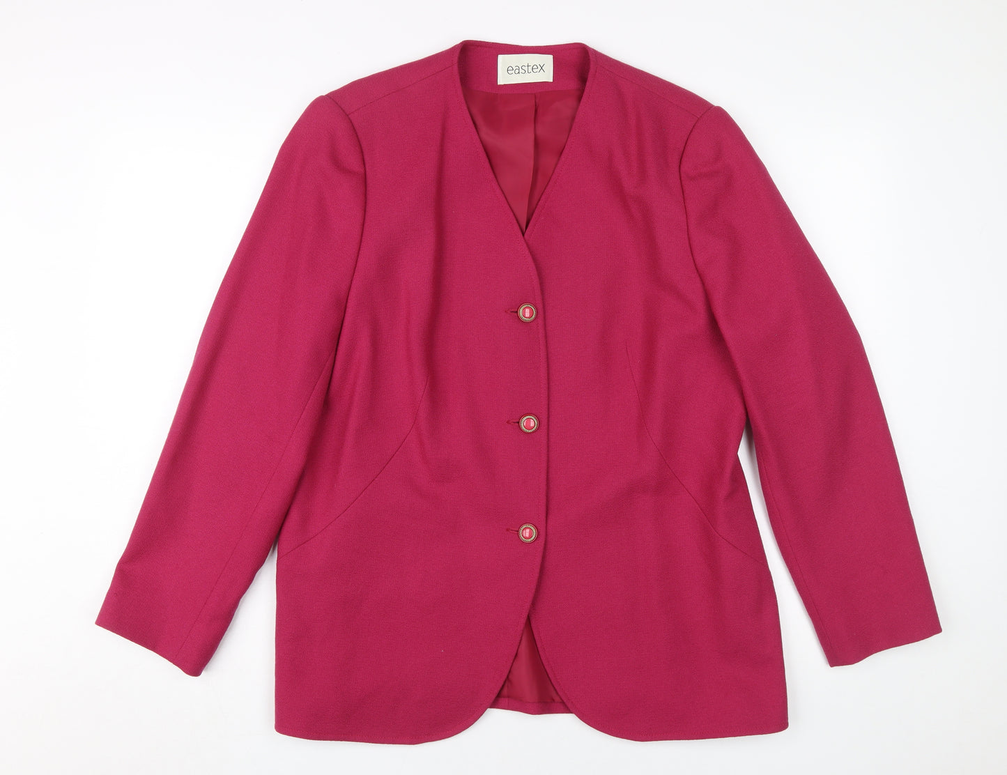 Eastex Women's Pink Wool Blazer Size 14 Business