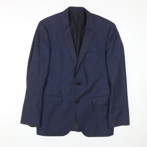 Hugo Boss Men's Blue Blazer, Size 38R, Wool, Classic