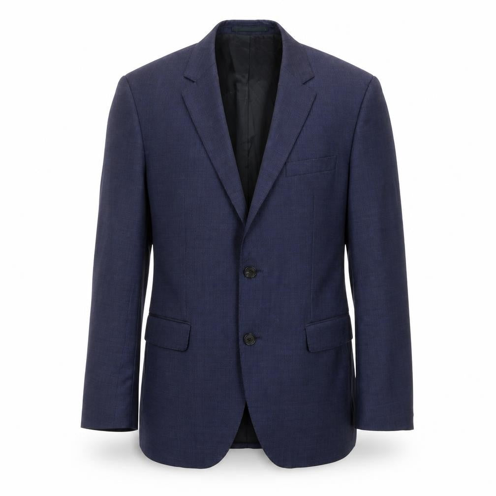 Front view of Hugo Boss Men's Blue Blazer, size 38R, Wool, Classic