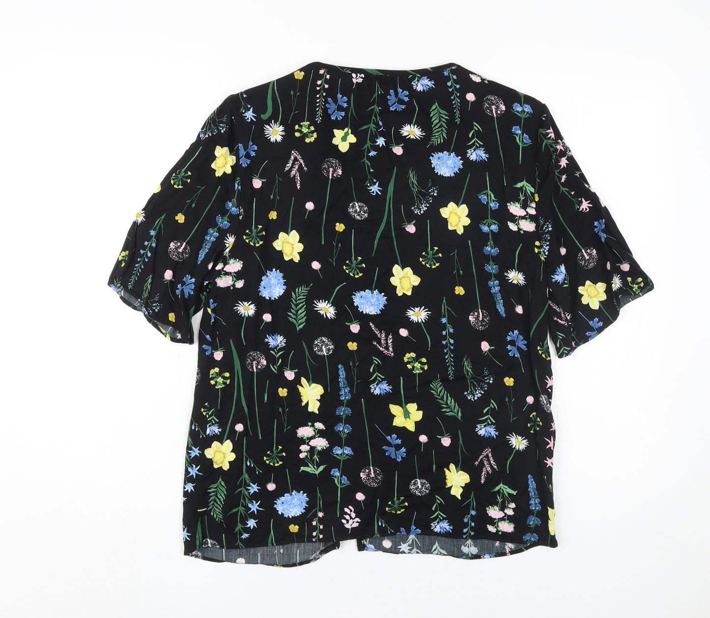 Joules Women’s Black Floral Blouse Size 12