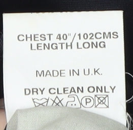 Pierre Cardin Men's Blazer Black Classic 40L