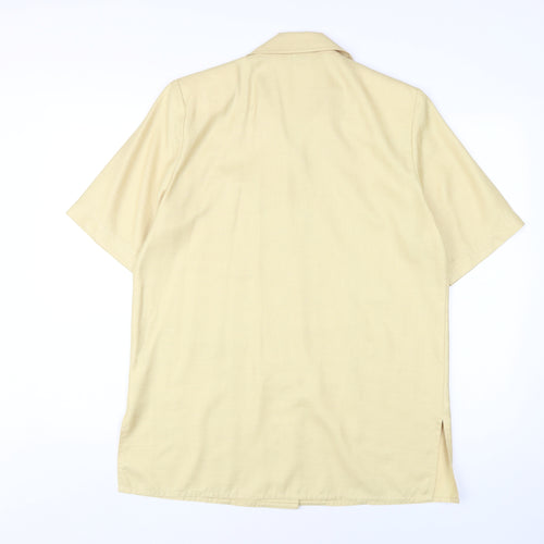 Viyella Women's Beige Button-Up Shirt Size 12