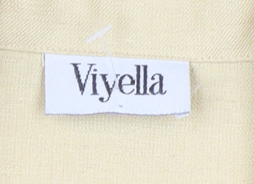 Viyella Women's Beige Button-Up Shirt Size 12