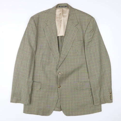 Austin Reed Men's Brown Check Wool Blazer 44 Long