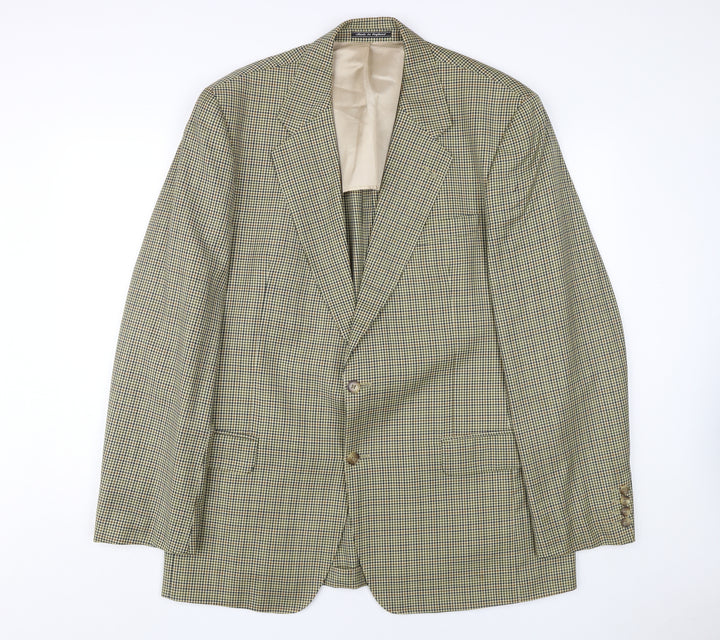 Austin Reed Men's Brown Check Wool Blazer 44 Long