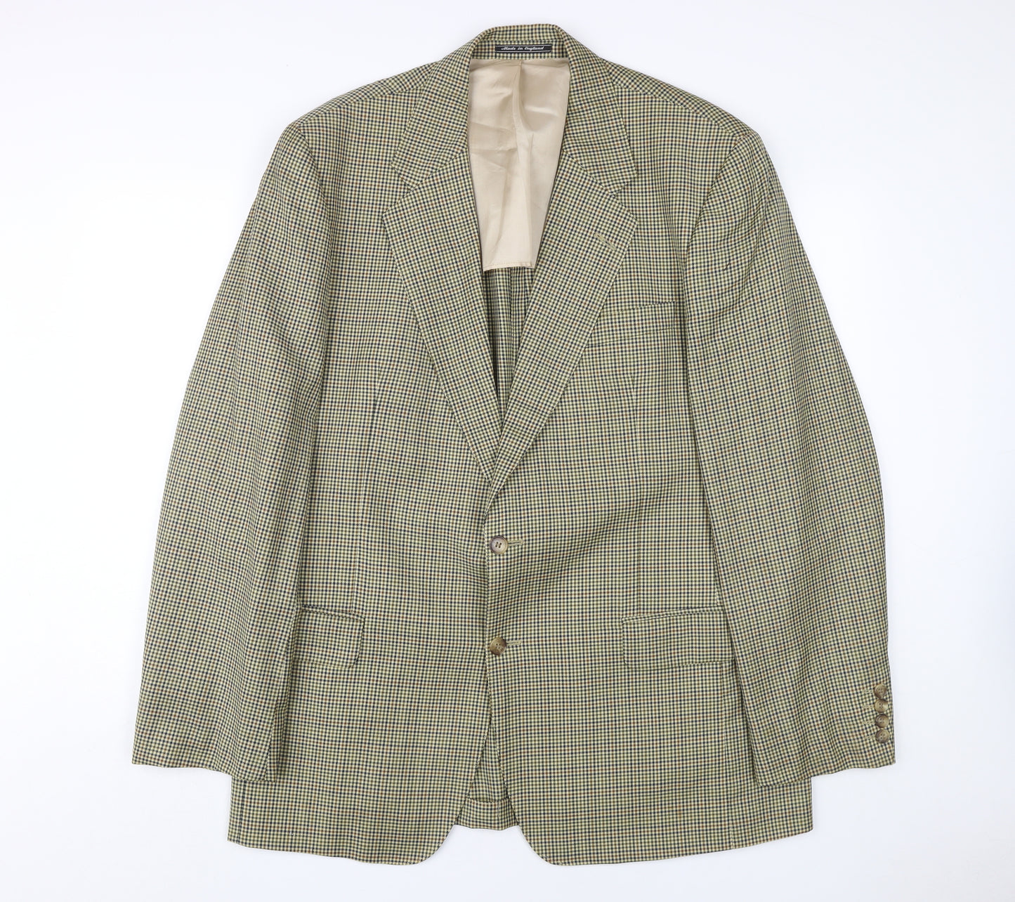 Austin Reed Men's Brown Check Wool Blazer 44 Long