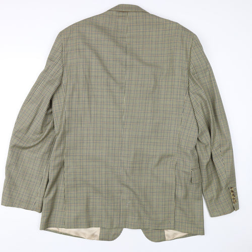 Austin Reed Men's Brown Check Wool Blazer 44 Long