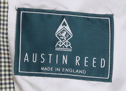 Austin Reed Men's Brown Check Wool Blazer 44 Long