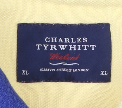 Charles Tyrwhitt Men's Yellow XL Polo Shirt