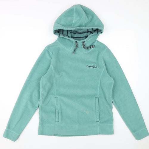 Weird Fish Women's Green Pullover Hoodie, Size 10, Regular Fit