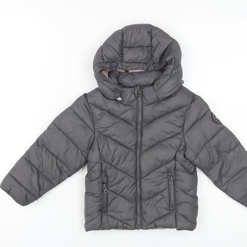 SoulCal & Co Girls Grey Puffer Jacket 2-3 Years