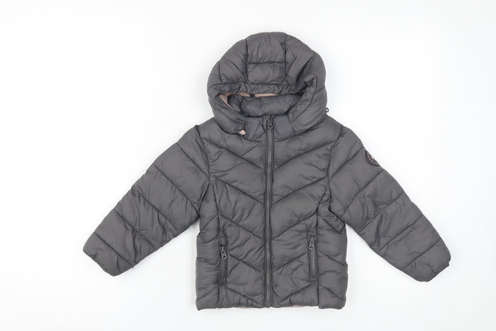 SoulCal & Co Girls Grey Puffer Jacket 2-3 Years