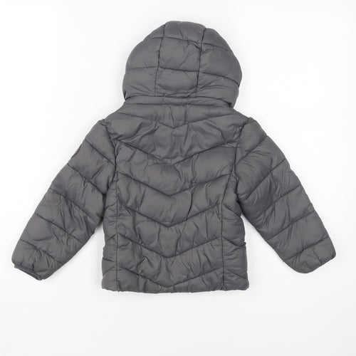 SoulCal & Co Girls Grey Puffer Jacket 2-3 Years