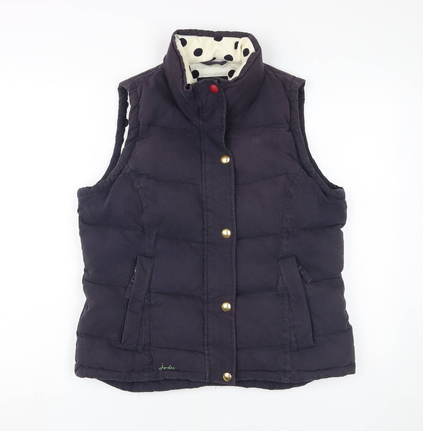 Joules Women's Navy Puffer Waistcoat - Size 14