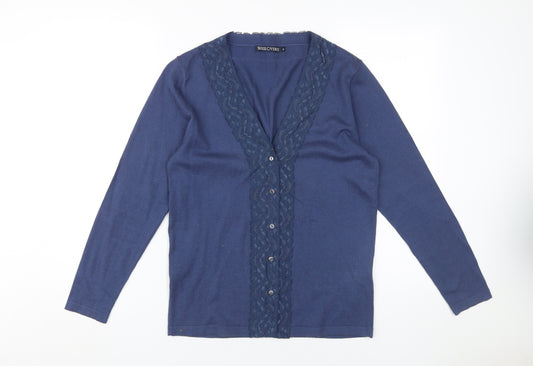 Woolovers Women's Blue Cardigan, S, Silk Blend