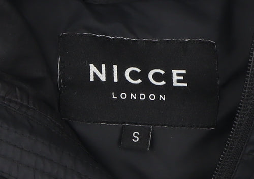 Nicce Men's Black Puffer Jacket Size S Hooded