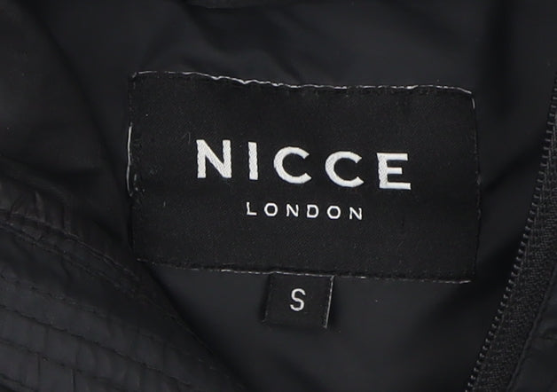 Nicce Men's Black Puffer Jacket Size S Hooded