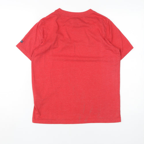 Superdry Women's Red Crew Neck T-Shirt, Size 8, Casual Wear