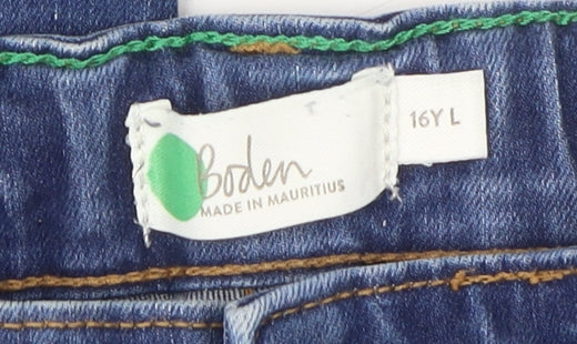 Boden Boys Blue Straight Jeans Size 16Y - Cotton Blend