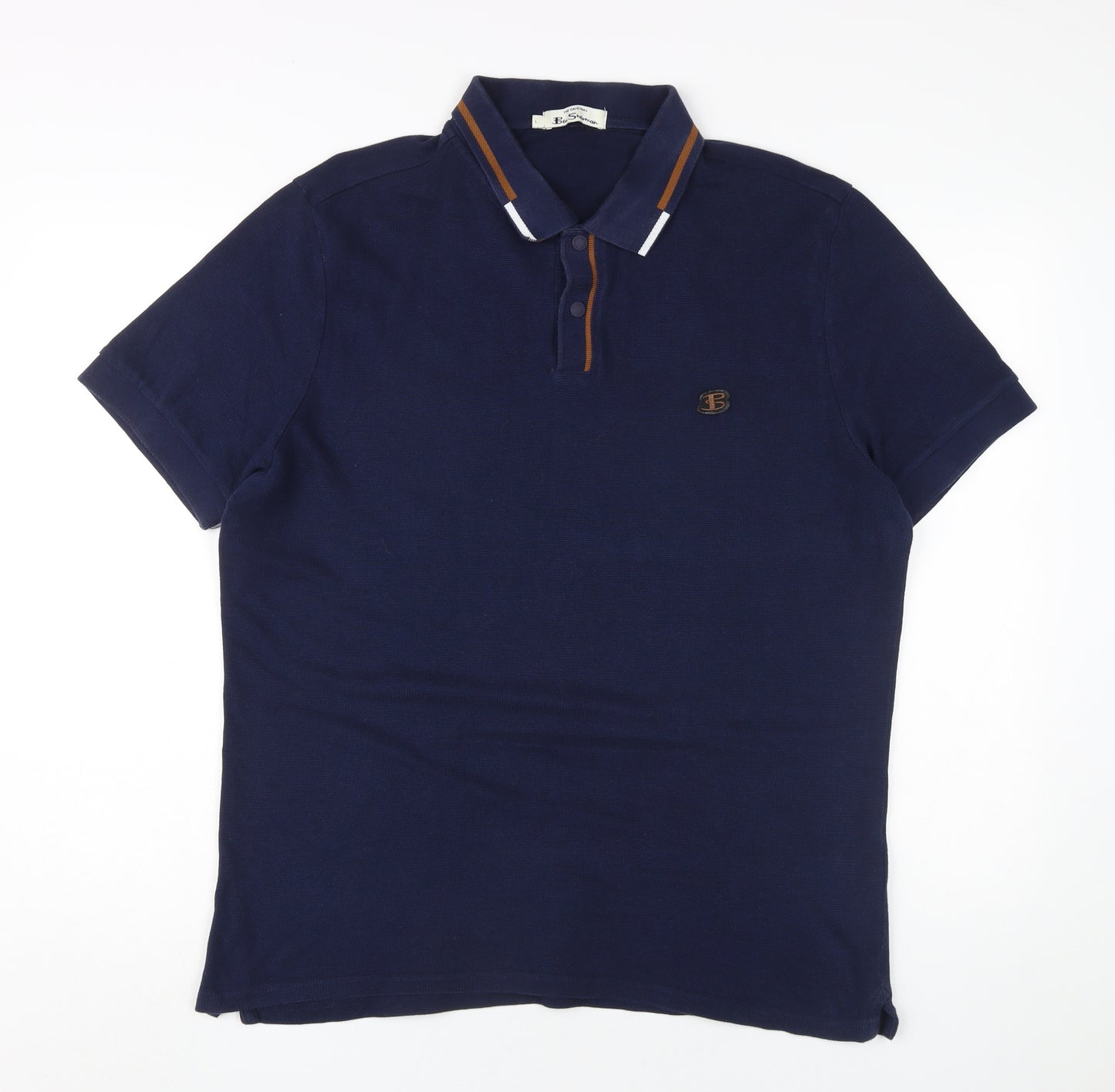 Ben Sherman Men's Blue Polo Shirt Large, Casual Style
