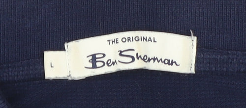 Ben Sherman Men's Blue Polo Shirt Large, Casual Style