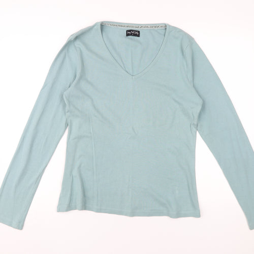 Long Tall Sally Women's Green Long Sleeve V-Neck T-Shirt