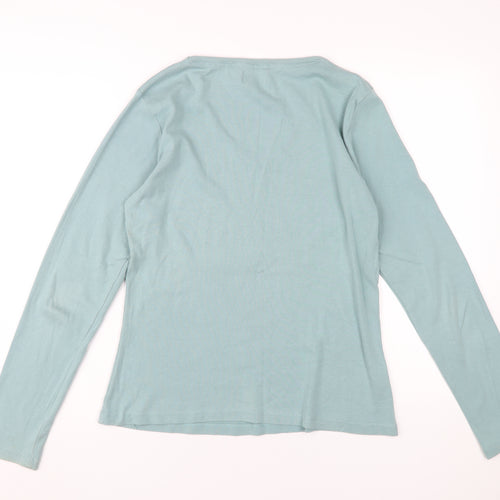 Long Tall Sally Women's Green Long Sleeve V-Neck T-Shirt