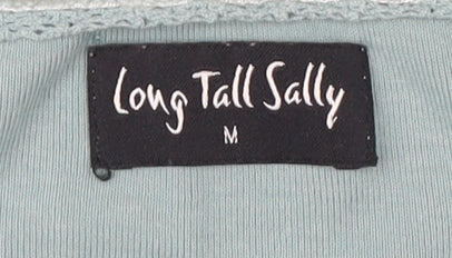 Long Tall Sally Women's Green Long Sleeve V-Neck T-Shirt