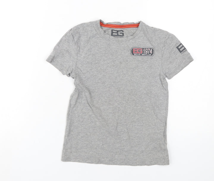 Craghoppers Boys Grey T-Shirt, Size 7-8 Years, Casual, Logo Accent