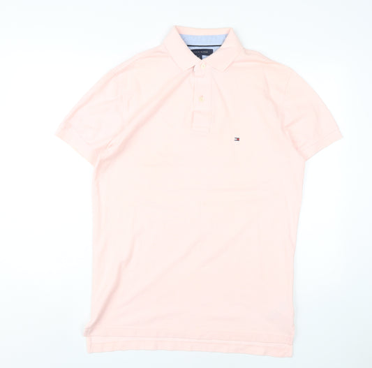 Tommy Hilfiger Men's Pink Classic Polo Shirt Medium