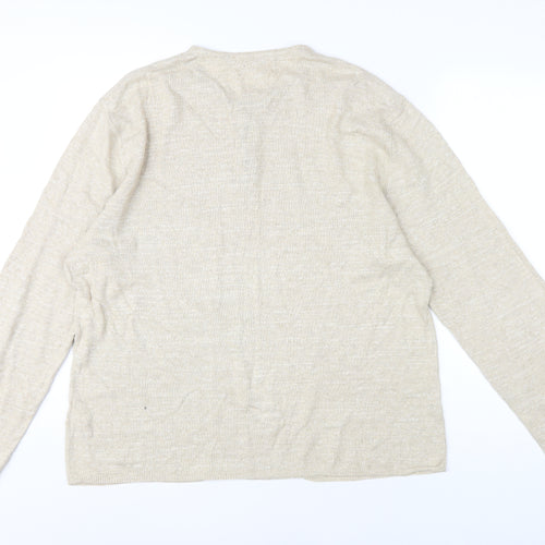 Ralph Lauren Men's Beige Henley Jumper XL
