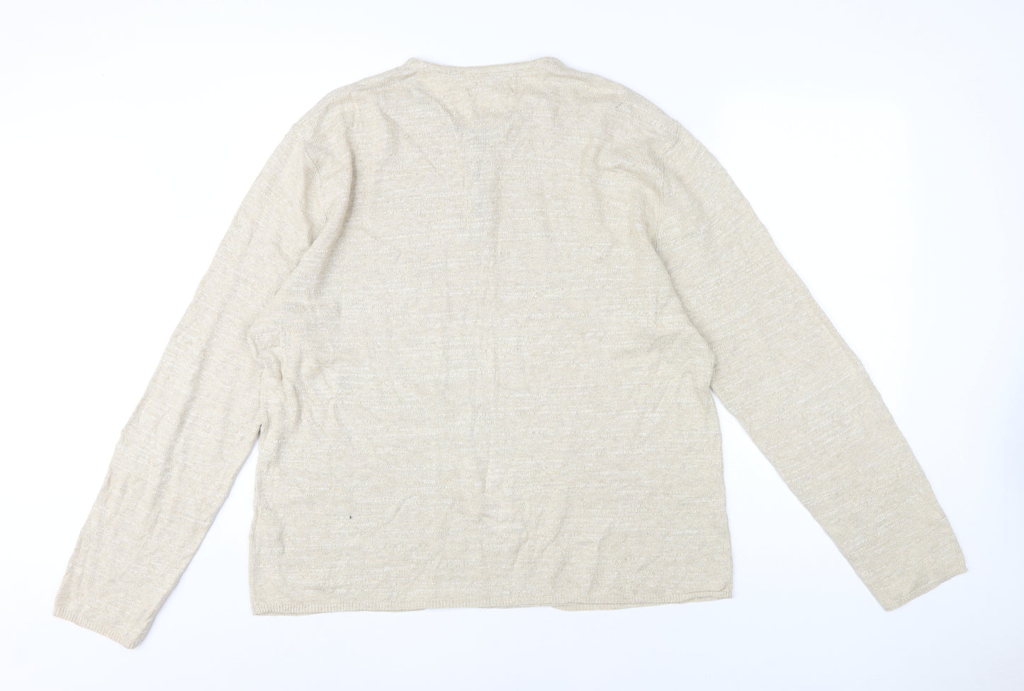 Ralph Lauren Men's Beige Henley Jumper XL