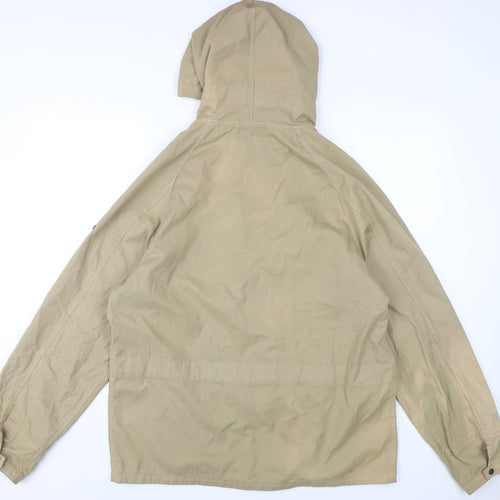 Ben Sherman Men's Beige Large Hooded Windbreaker Jacket