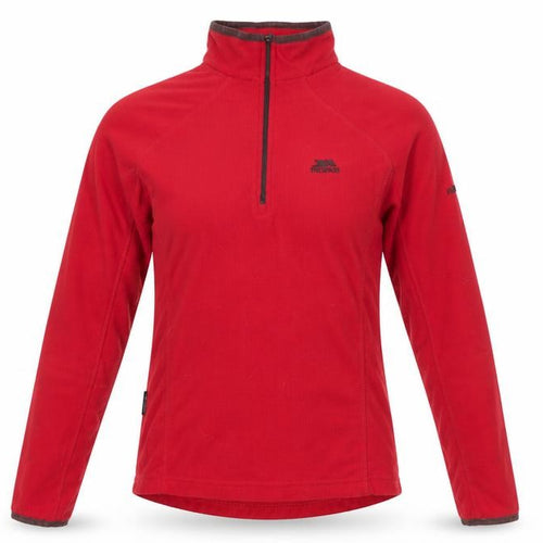 Trespass Red XS Unisex Fleece 1/4 Zip Sweatshirt