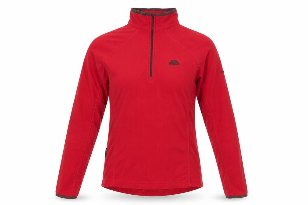 Trespass Red XS Unisex Fleece 1/4 Zip Sweatshirt