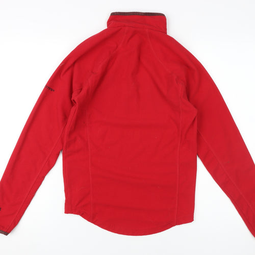 Trespass Red XS Unisex Fleece 1/4 Zip Sweatshirt