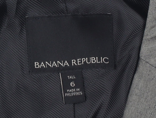 Banana Republic Women Grey Suit Jacket, Size 6 Tall, Business