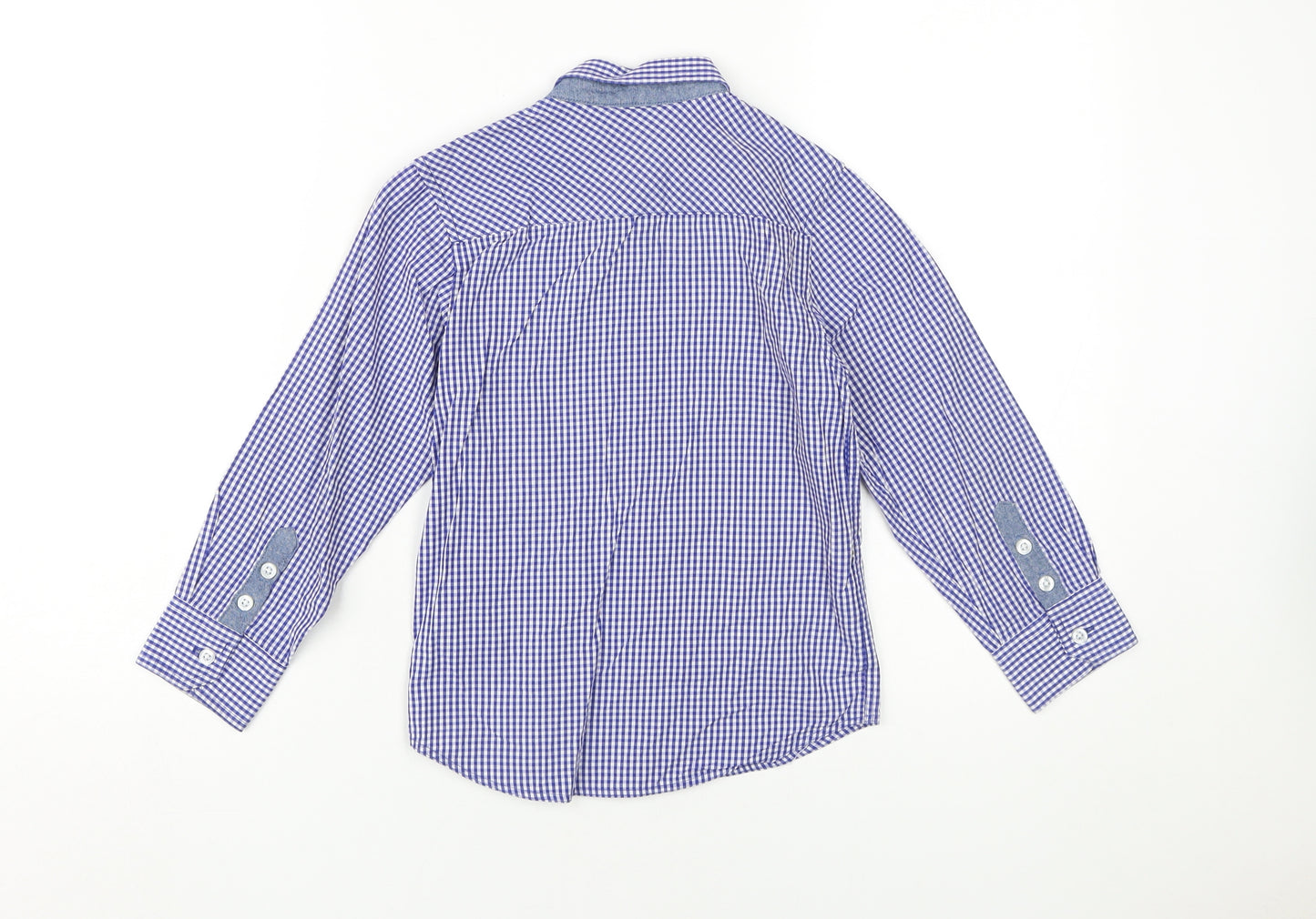 Jasper Conran Boys Blue Check Button-Up Shirt 7 Years