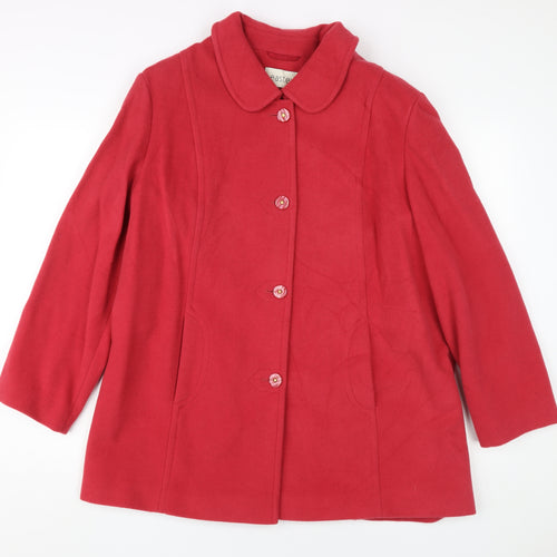 Eastex Women's Red Wool Overcoat Size 14
