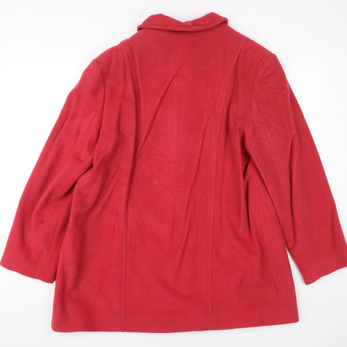 Eastex Women's Red Wool Overcoat Size 14