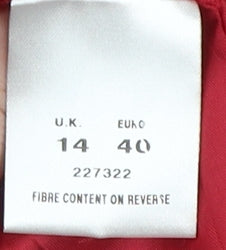 Eastex Women's Red Wool Overcoat Size 14