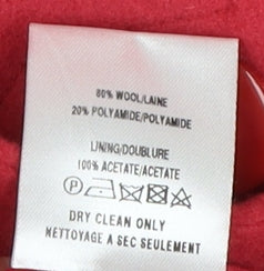 Eastex Women's Red Wool Overcoat Size 14