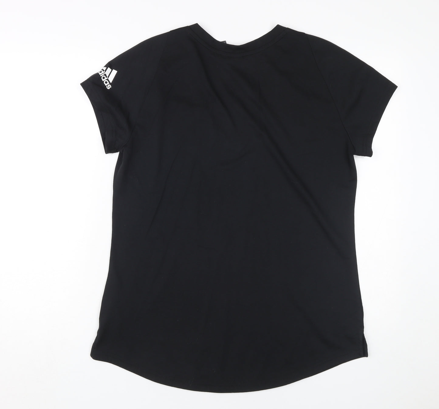 Adidas Women's Black V-Neck Sports T-Shirt