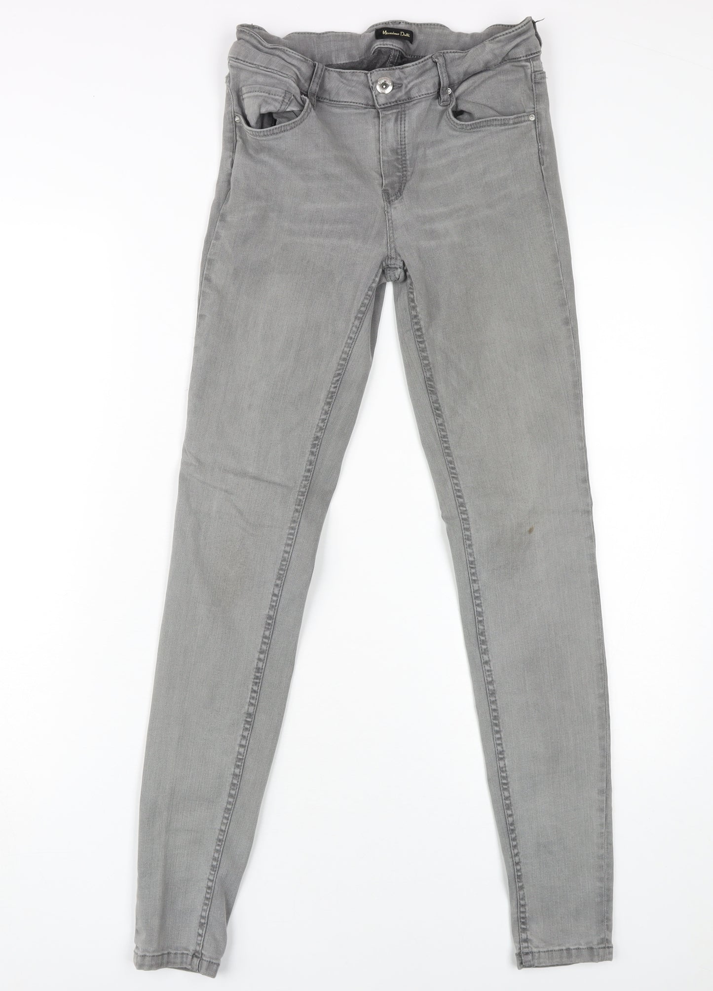 Massimo Dutti Women's Grey Skinny Jeans Size 10