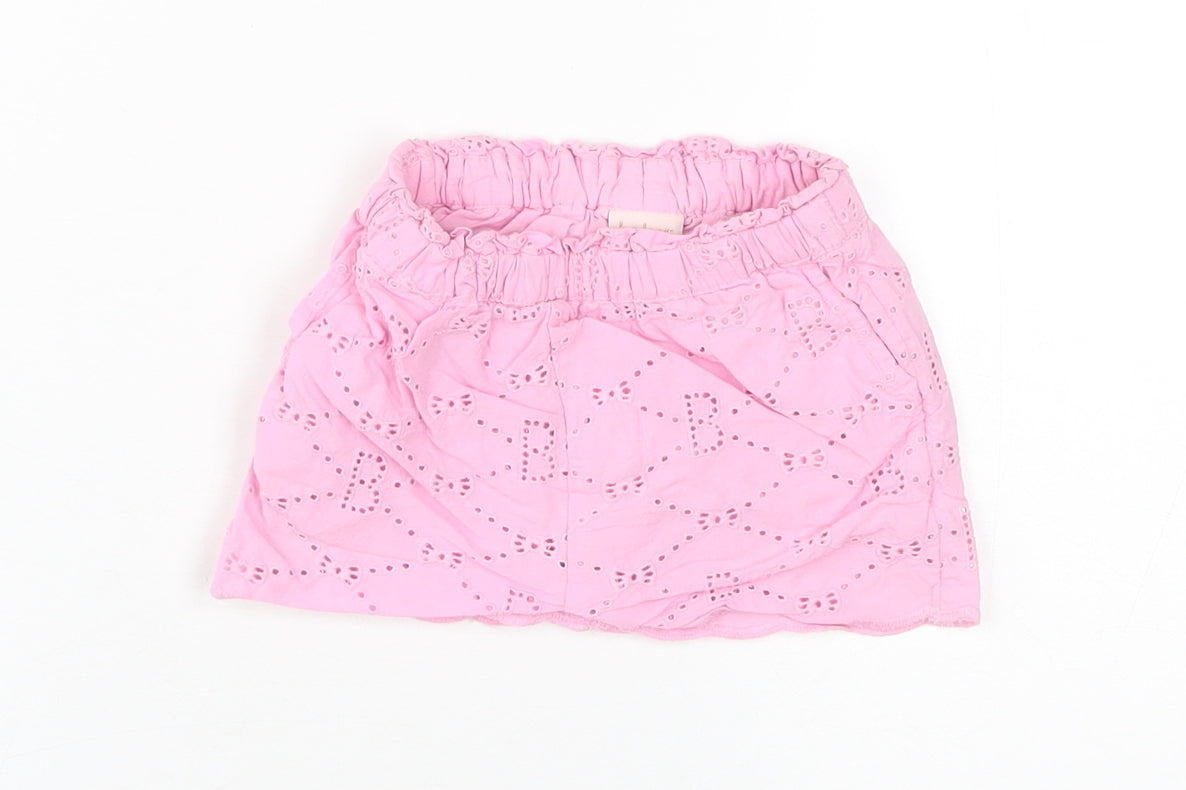 Baker by Ted Baker Unisex Pink Cotton Shorts 3-6 Months Elastic Waist