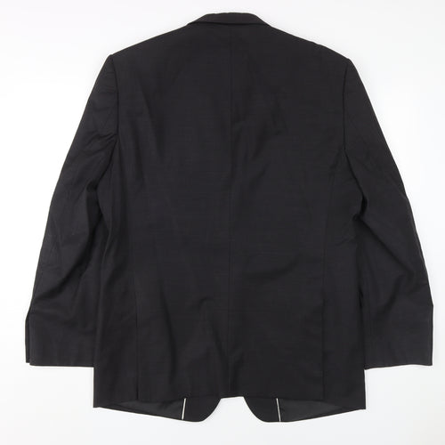 Moss 1851 Men's Black Suit Jacket, Size 44, Regular Fit